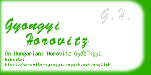 gyongyi horovitz business card